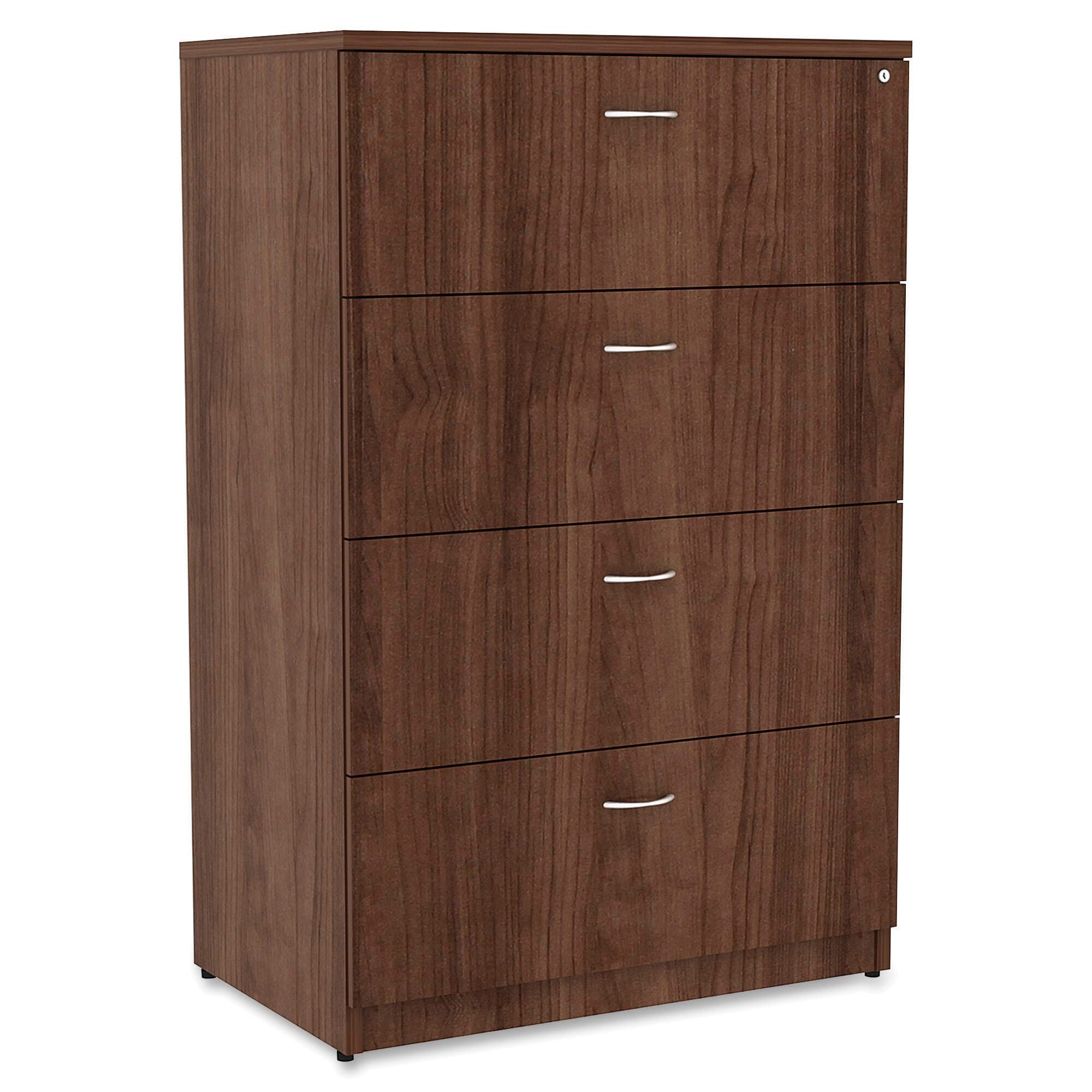 Lorell Essentials Laminate 4-Drawer Lateral File, 35-1/2 x 22 x 54-3/4 Inches, Walnut 1565506